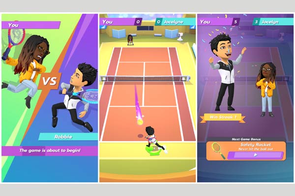 Bitmoji Tennis Gameplay Flow