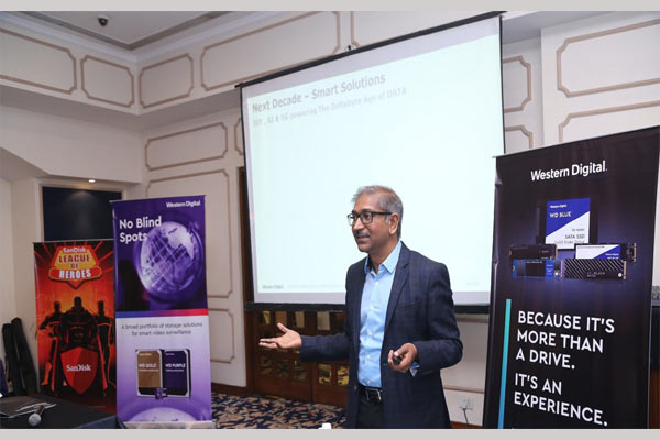 Jaganathan Chelliah, Director Channel Marketing, Western Digital India at a channel brieifng event in Delhi